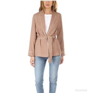 Frame Sz S Polka Dot Tuxedo Blazer